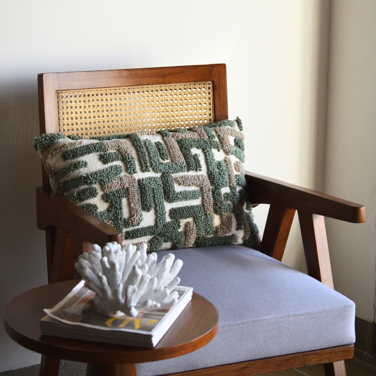 Forest Vein Cushion Cover (Green)