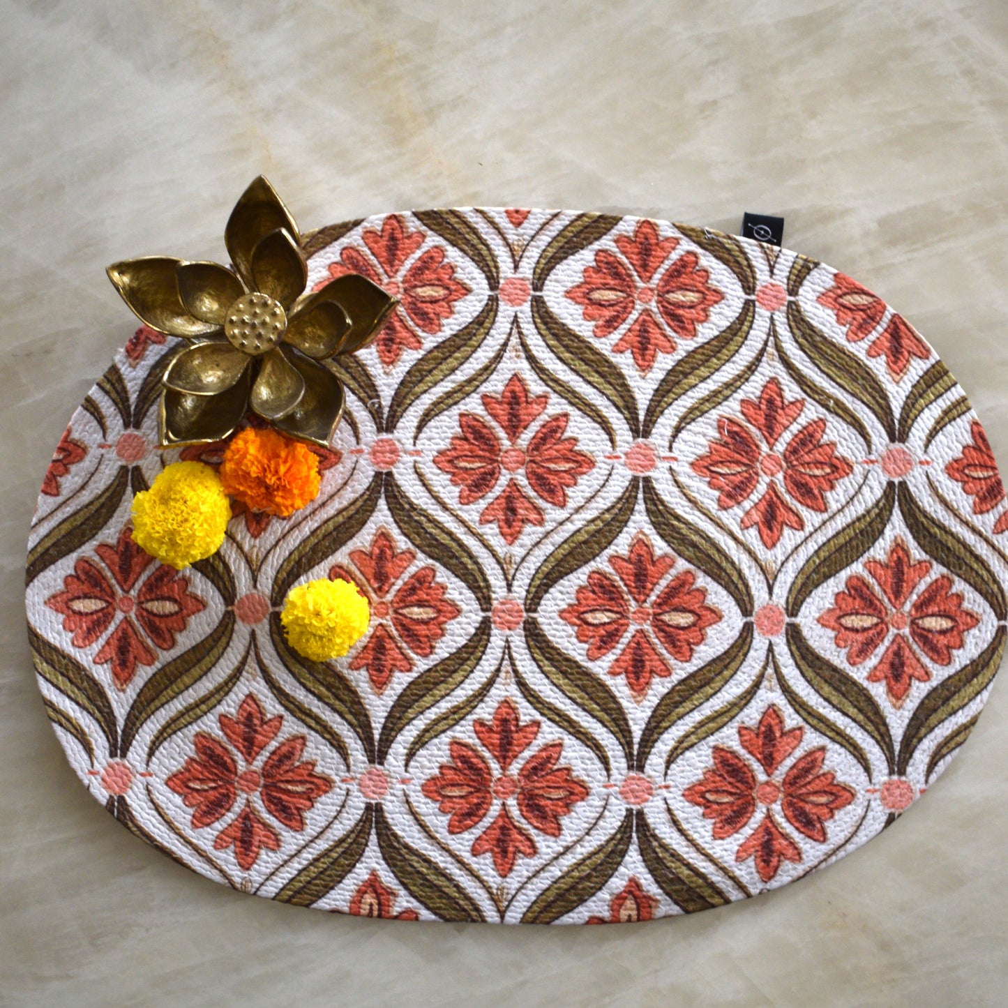 Anaya Aura - Oval Mat ( Peach )