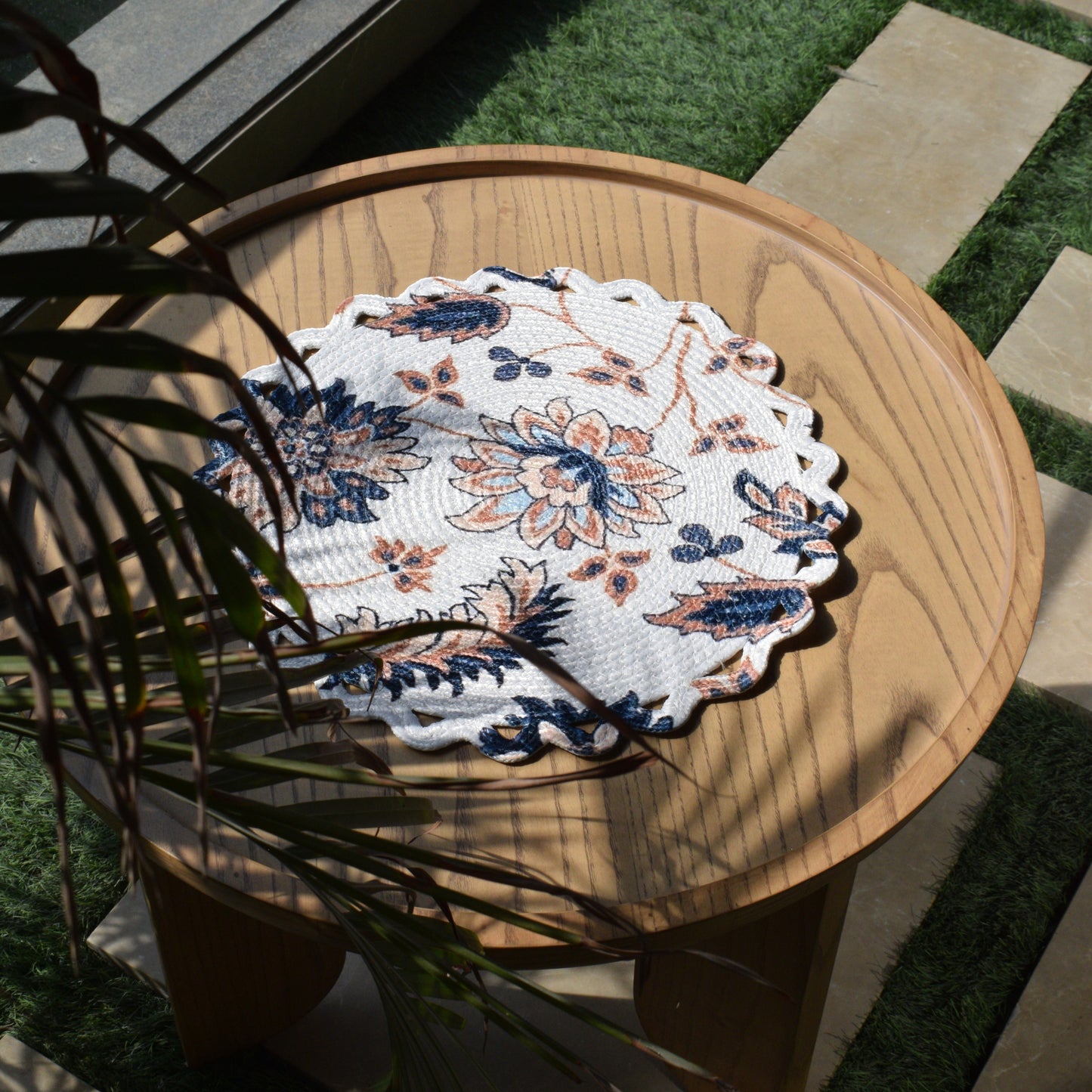 Scallop Bloom Table Mat (Flora-Navy)