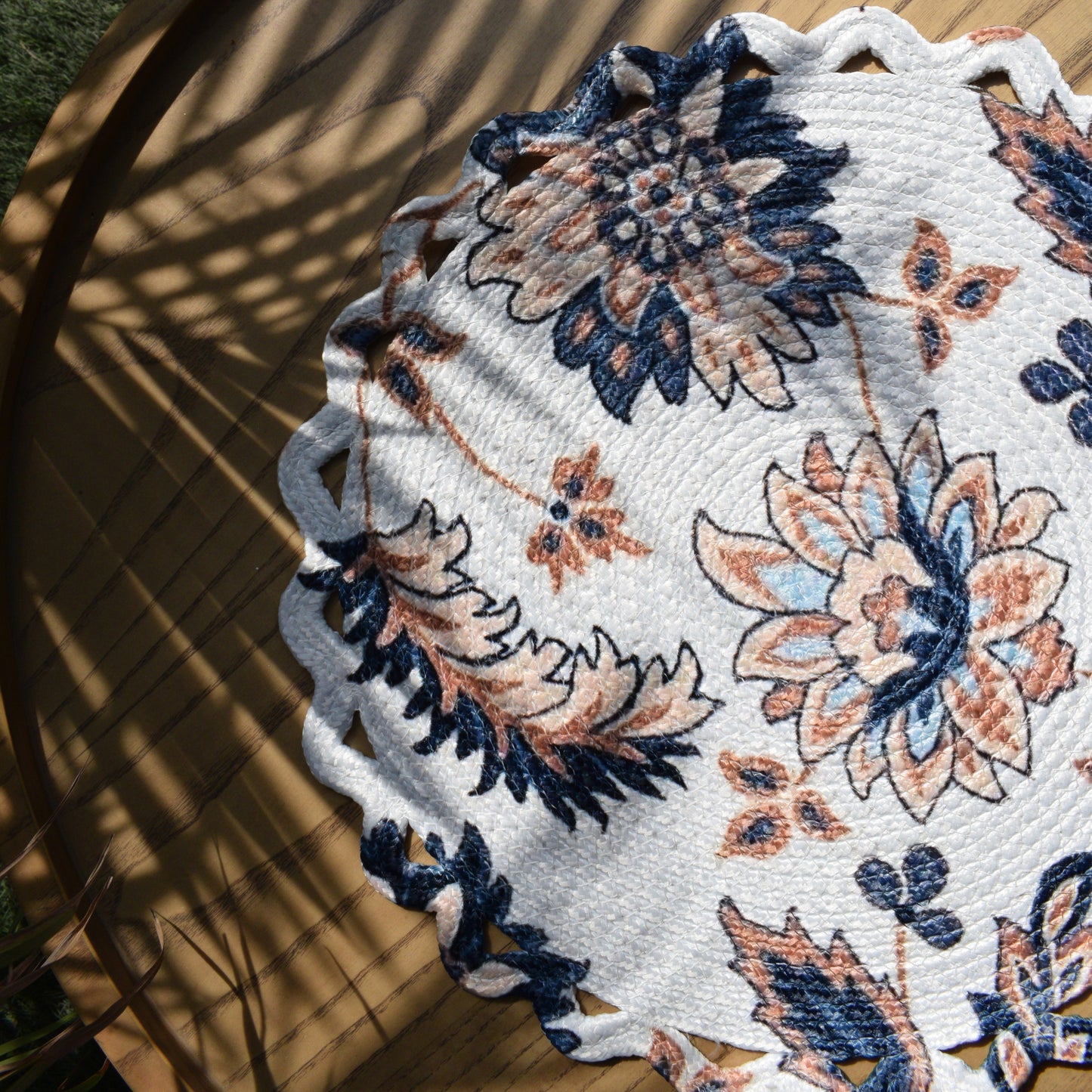 Scallop Bloom Table Mat (Flora-Navy)