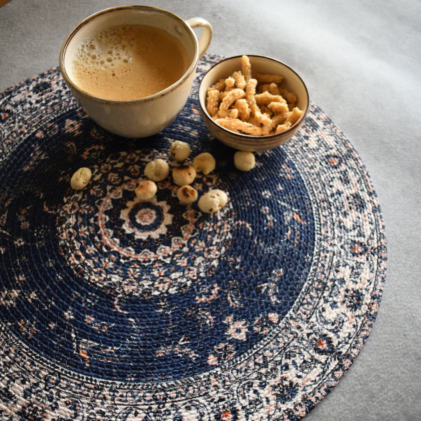 Heritage Printed Table Mat (Navy Blue)