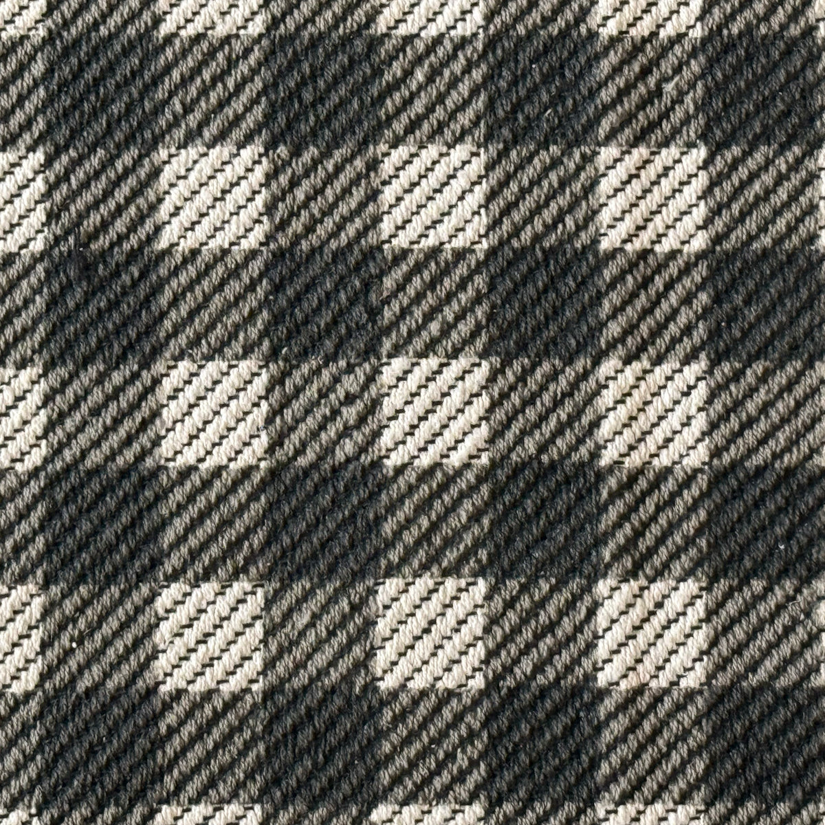 Black & White Checkered Washable Rug