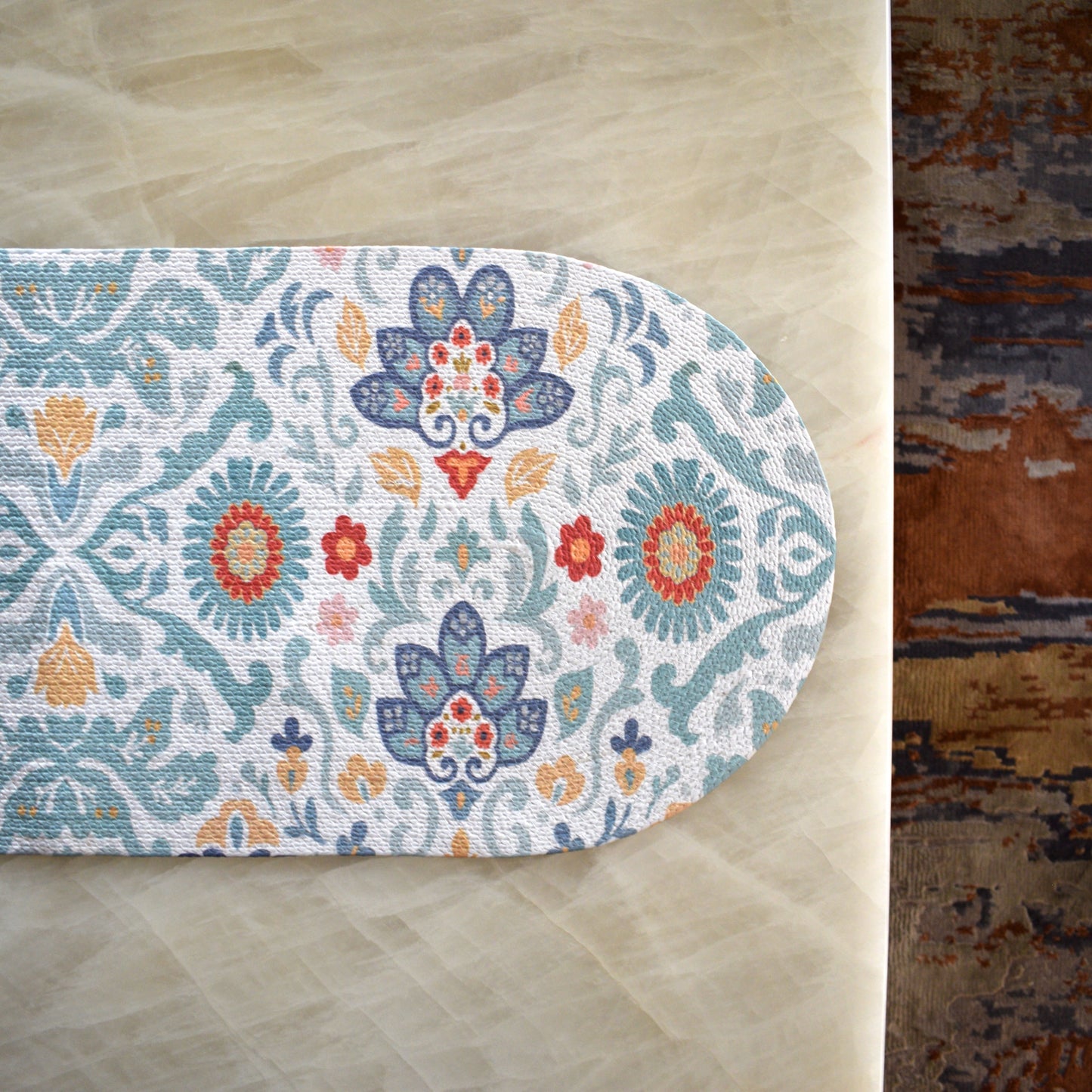 Anaya Aura - Oval Table Runner (Light Blue)