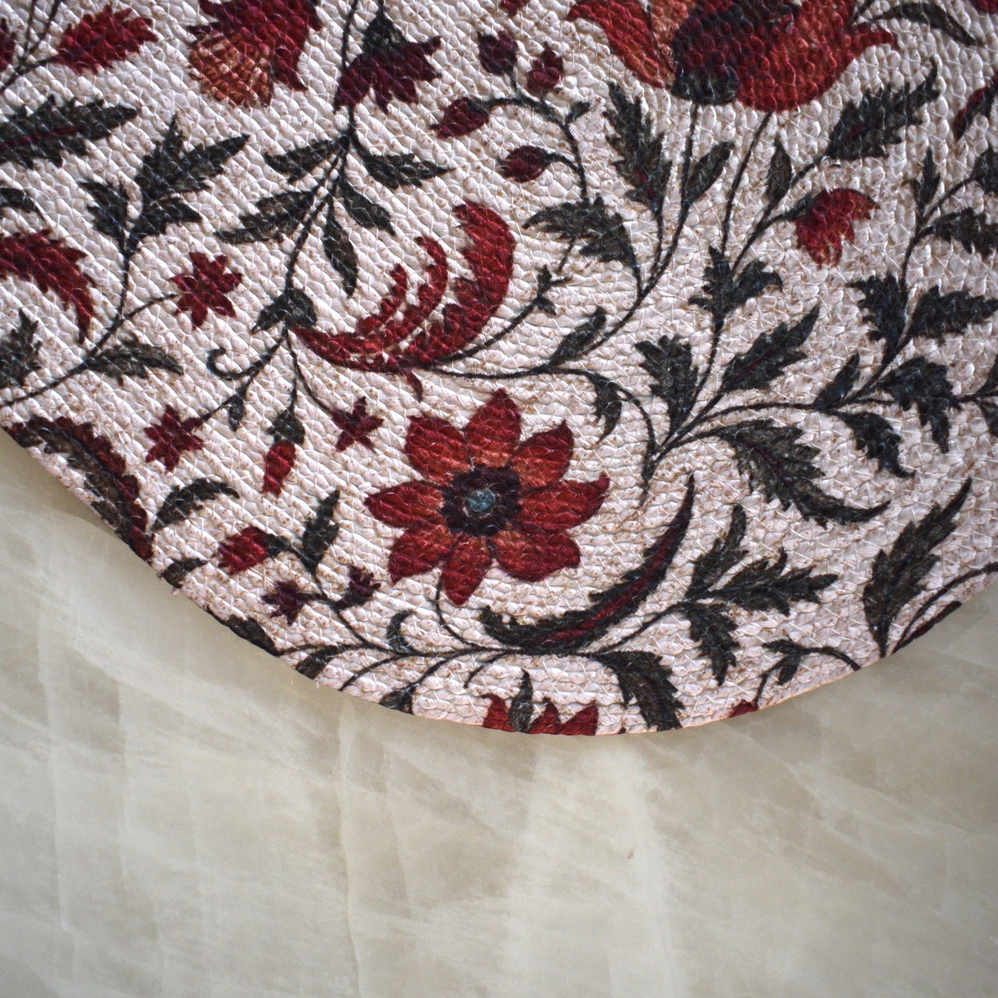Anaya Aura - Oval Table Runner (Maroon)