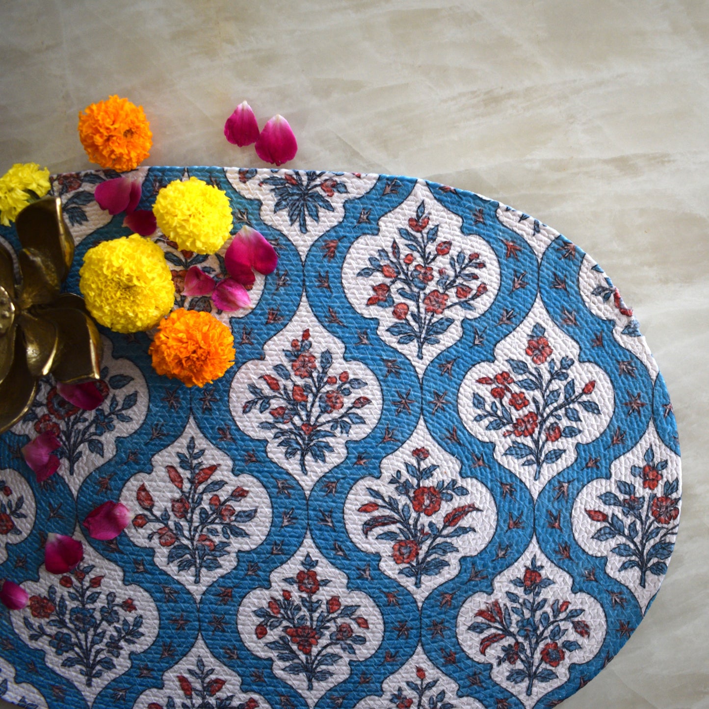 Anaya Aura - Oval Mat (Blue)
