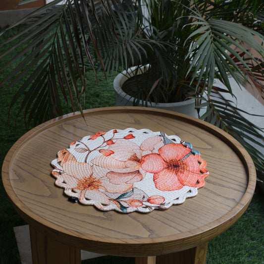 Scallop Bloom Table Mat (Flora-Peach)