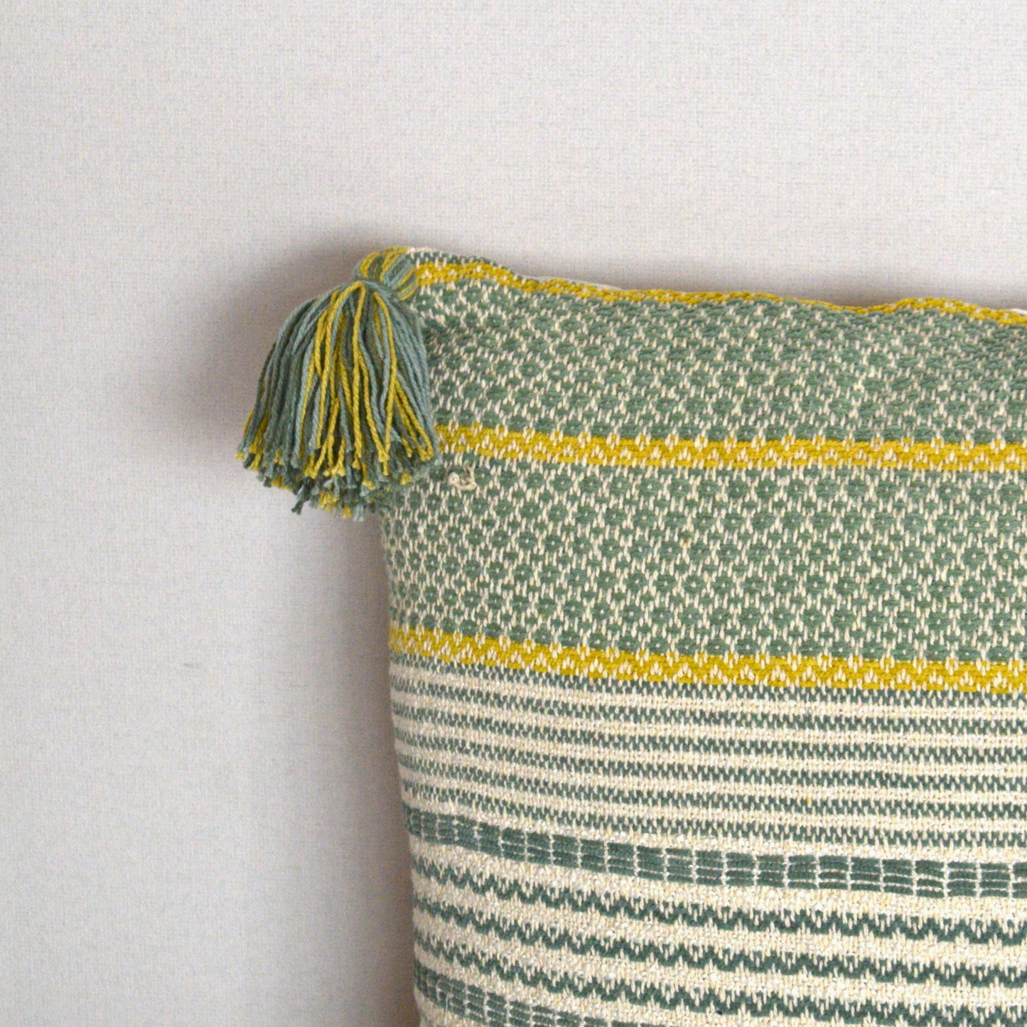 Lino Weave Cushion Cover (Green)