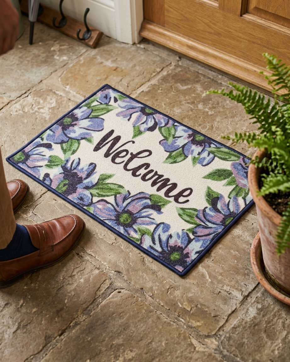 Indigo Welcome Doormat
