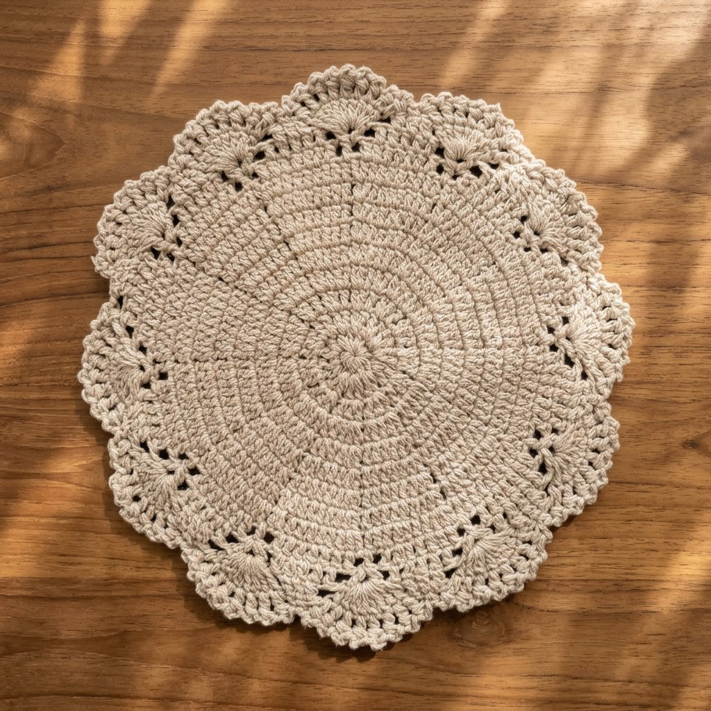Cozy Weave Crochet Placemat - Ivory