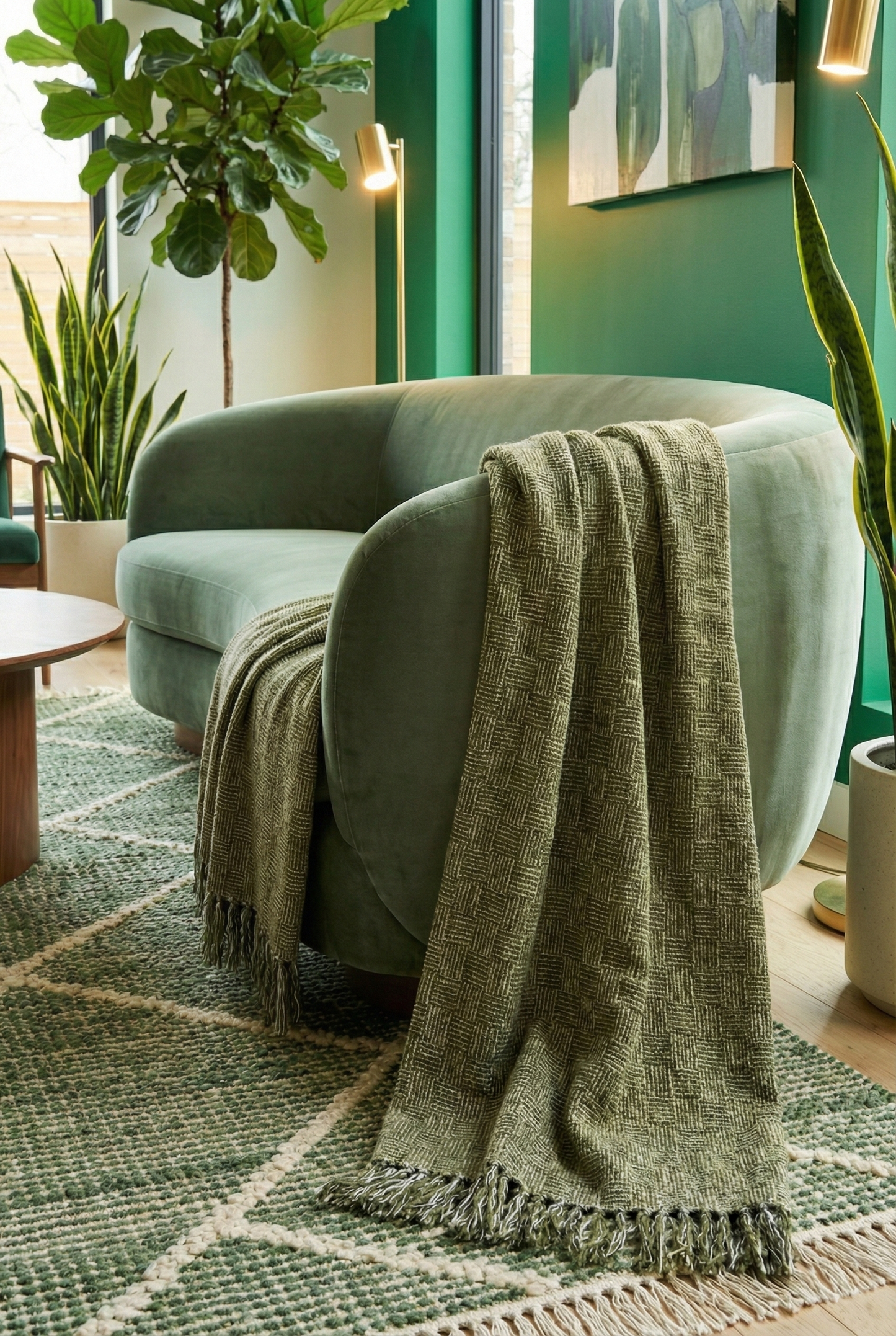 Velora Throw Blanket (Olive)