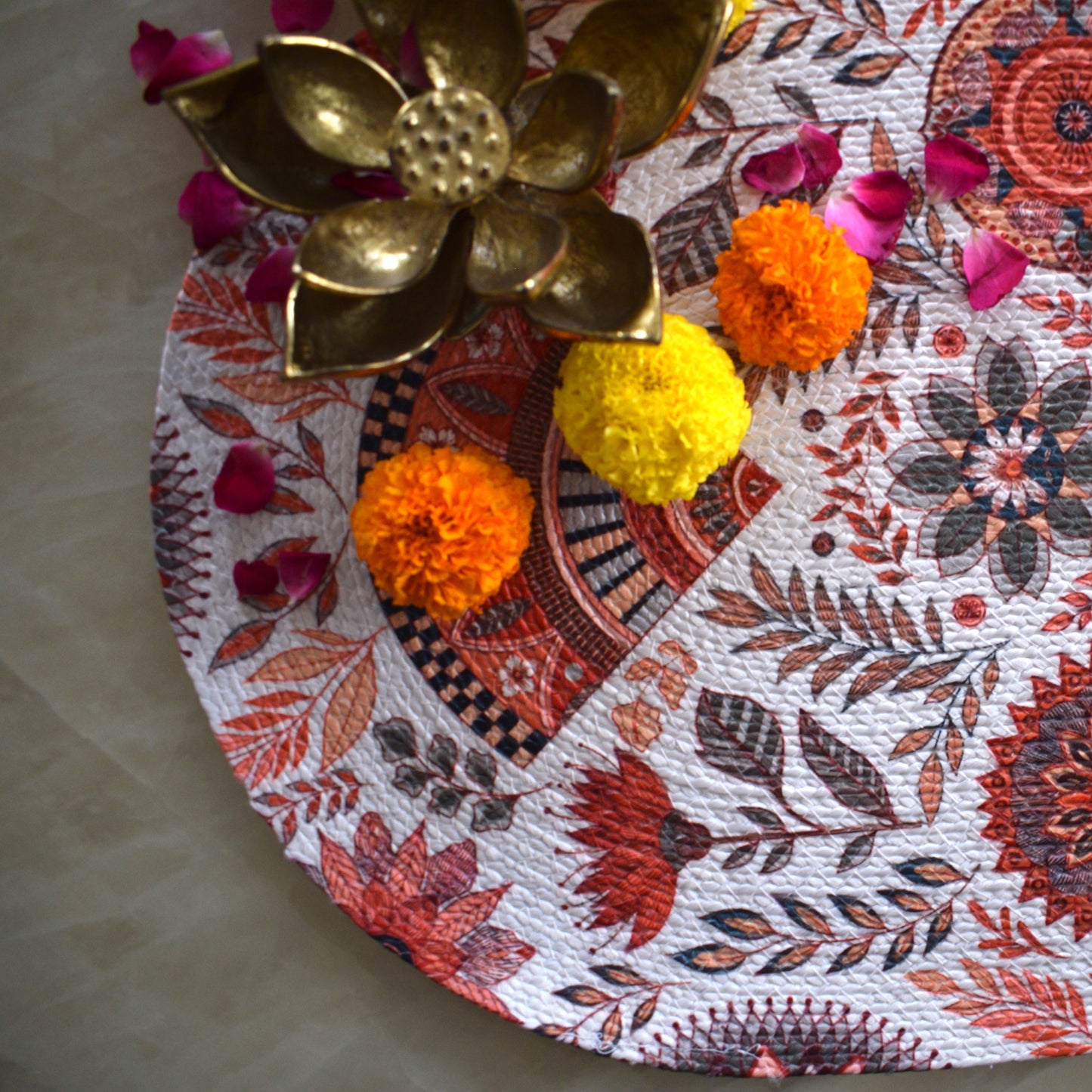 Anaya Aura - Oval Mat (Floral- multi)