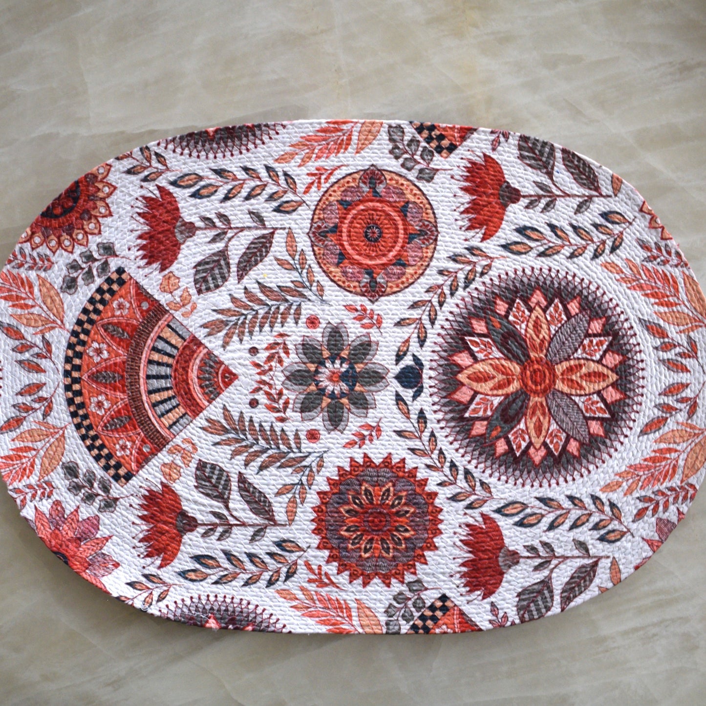 Anaya Aura - Oval Mat (Floral- multi)