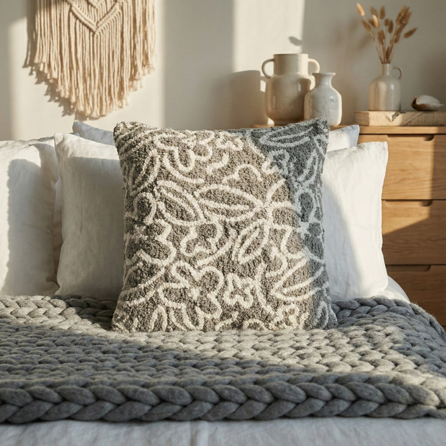 Ash Floral Cushion