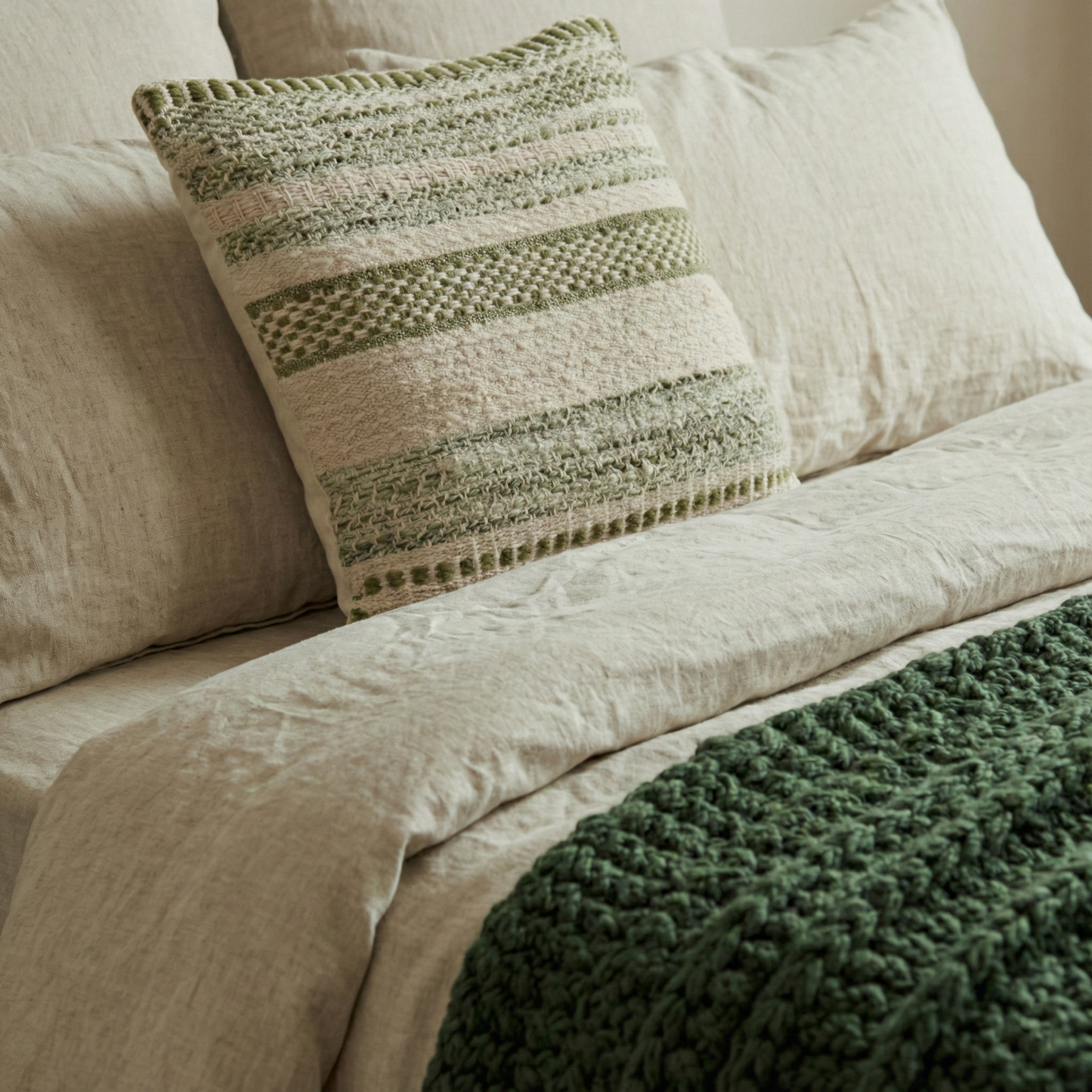 Cozy Cocoon (Olive) Cushion Cover