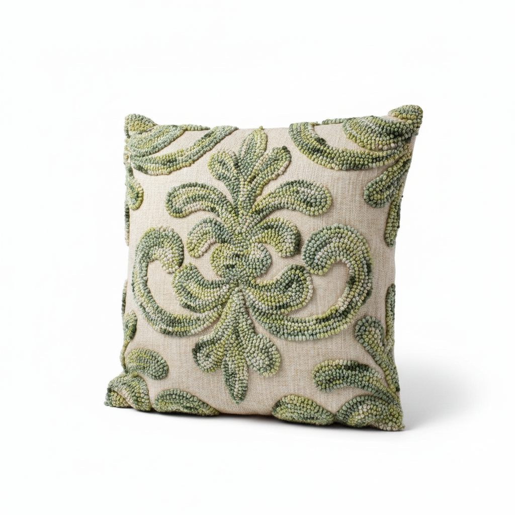 Sage Damask Cushion