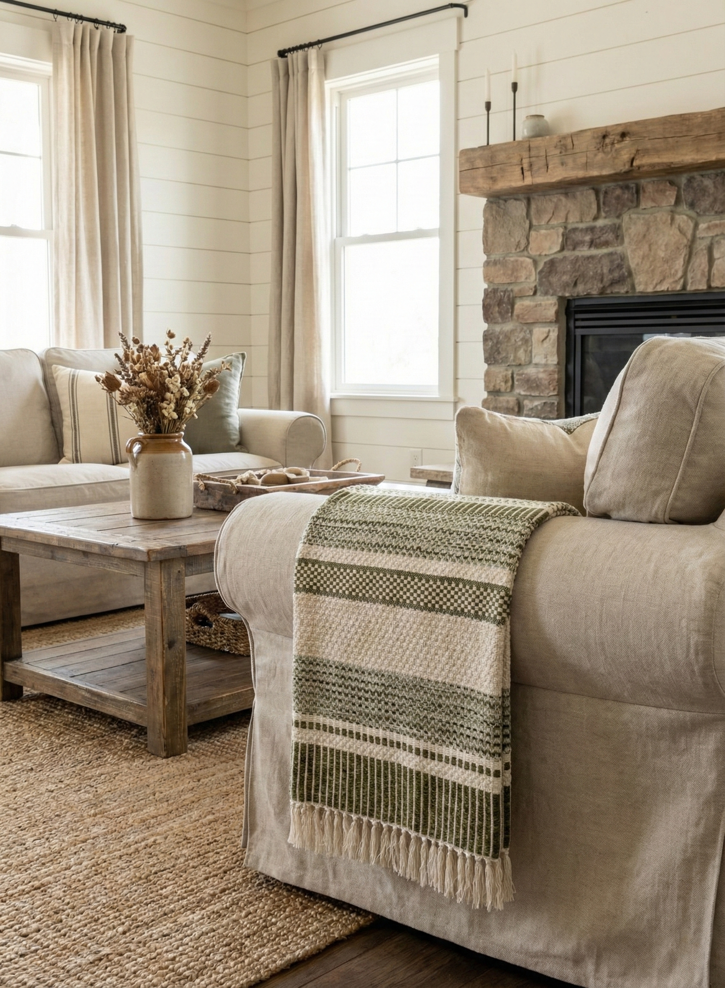 Cozy Cocoon Throw Blanket - Olive