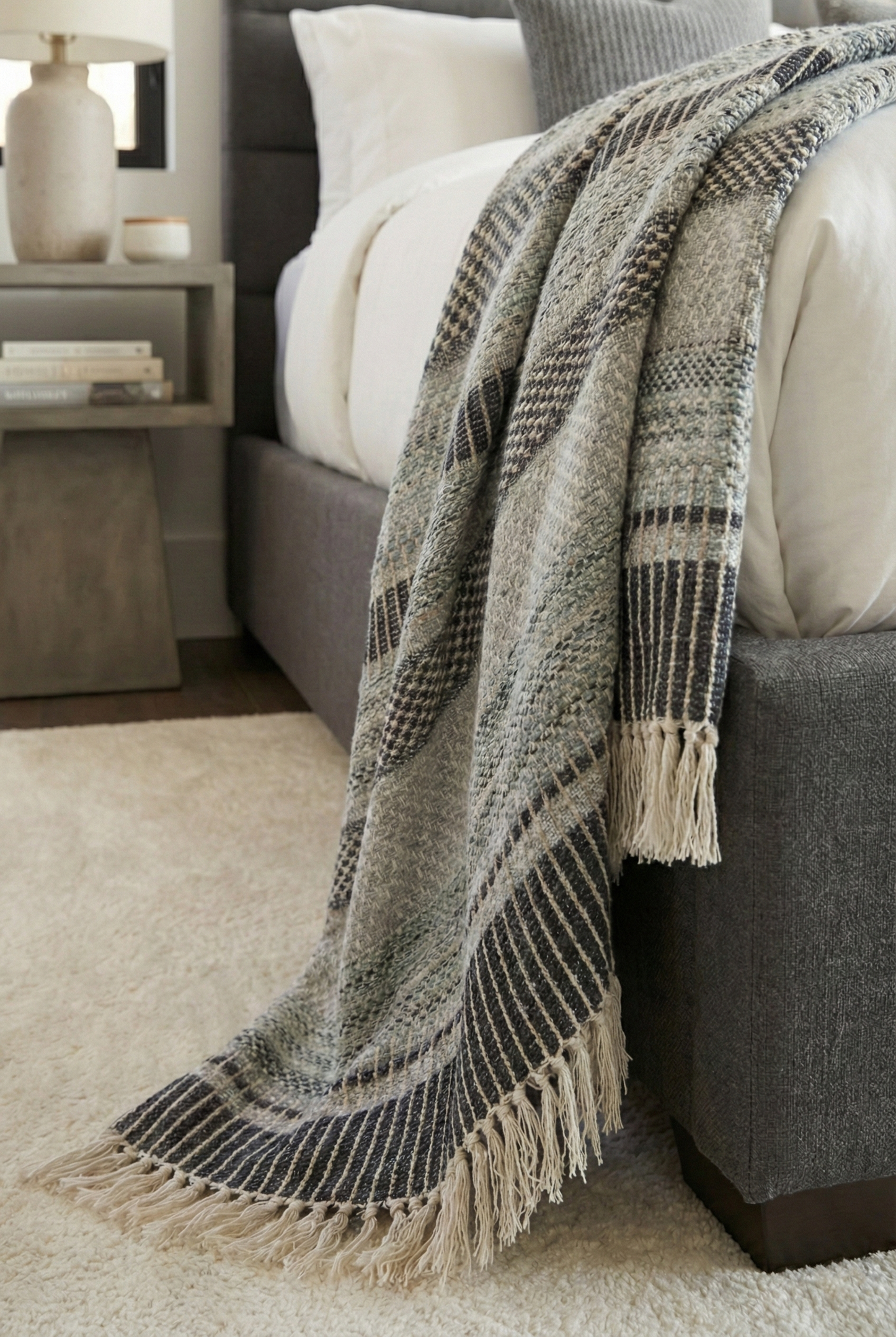 Cozy Cocoon Throw Blanket - Charcoal