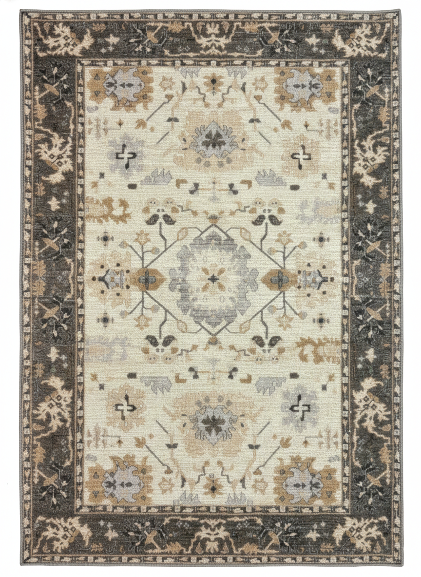 Earthy Traditional Motif Rug