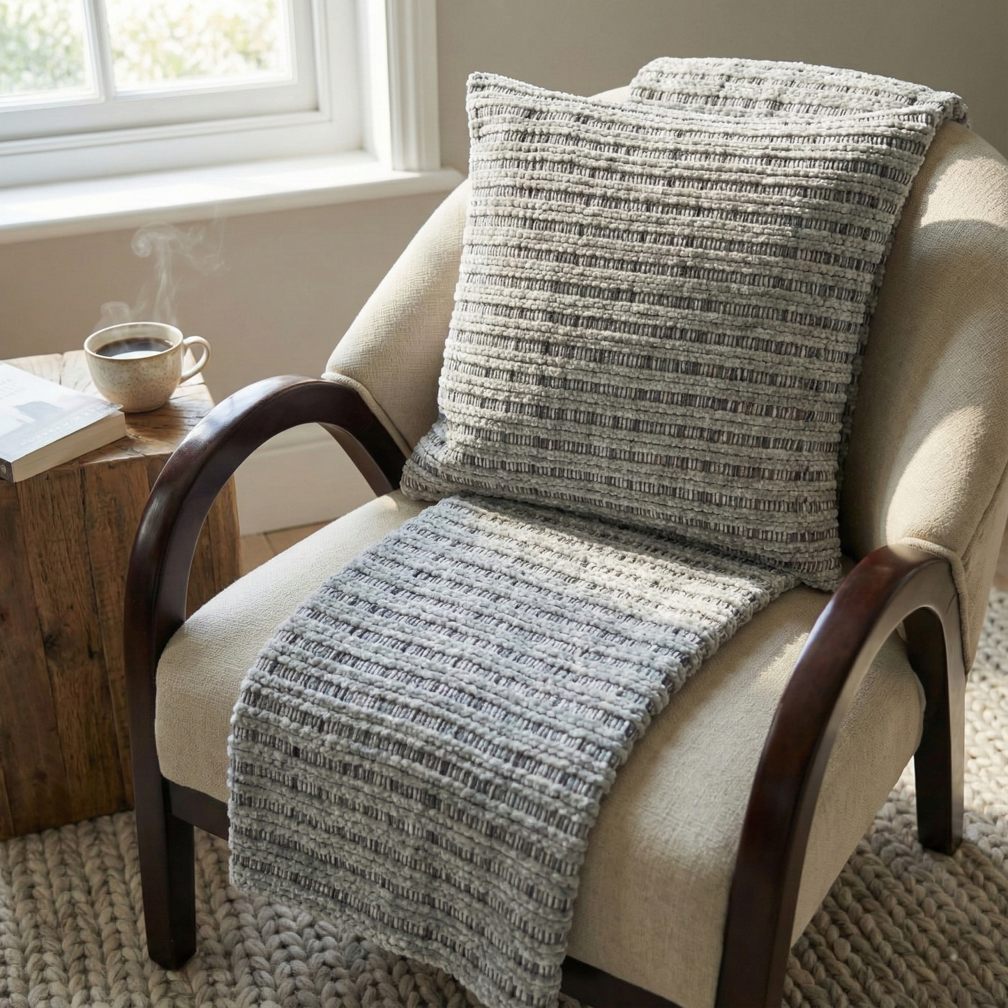 Hearth Hug (Grey) Cushion Cover