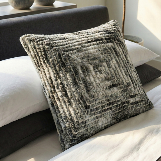 Graphite Labyrinth Cushion