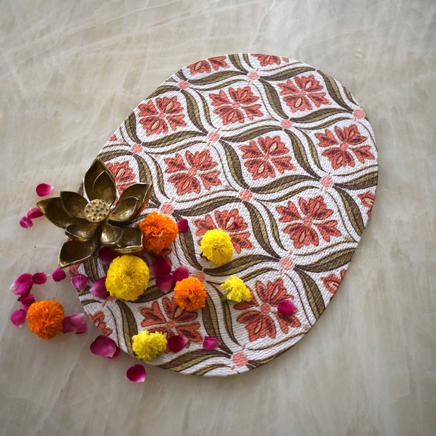 Anaya Aura - Oval Mat ( Peach )