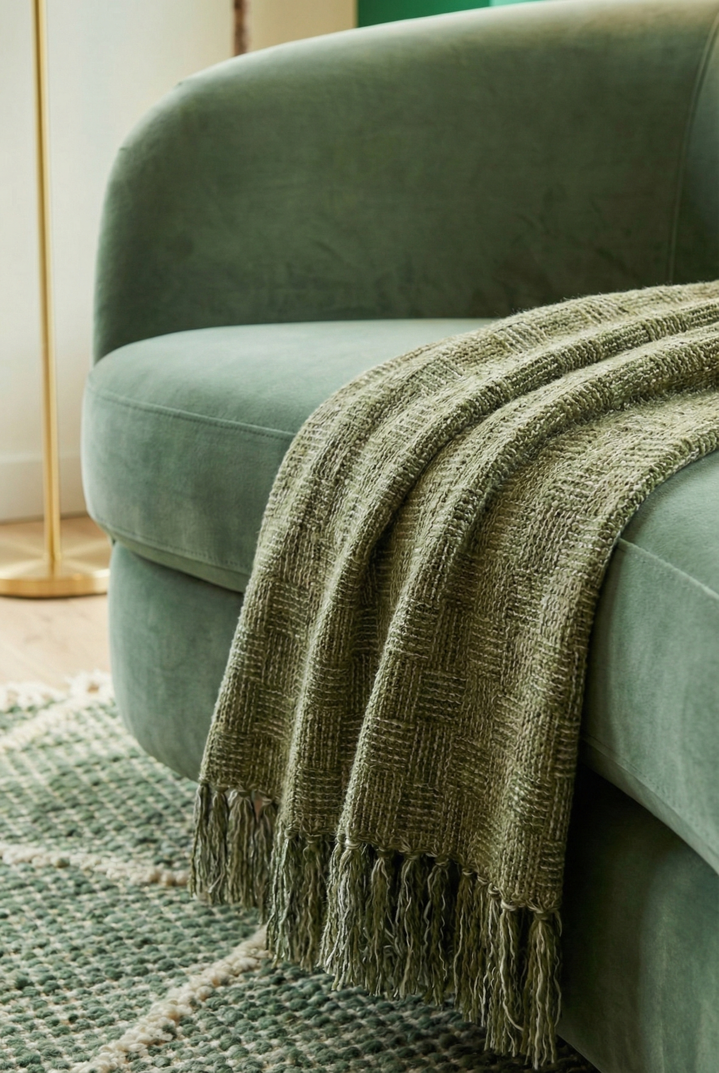 Velora Throw Blanket (Olive)