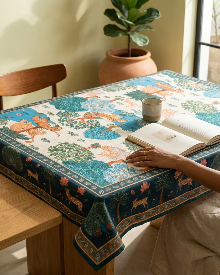 Jungle Darbar Table Cloth