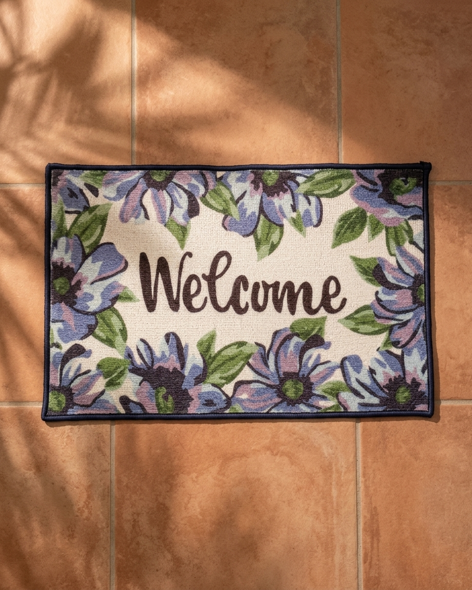 Indigo Welcome Doormat