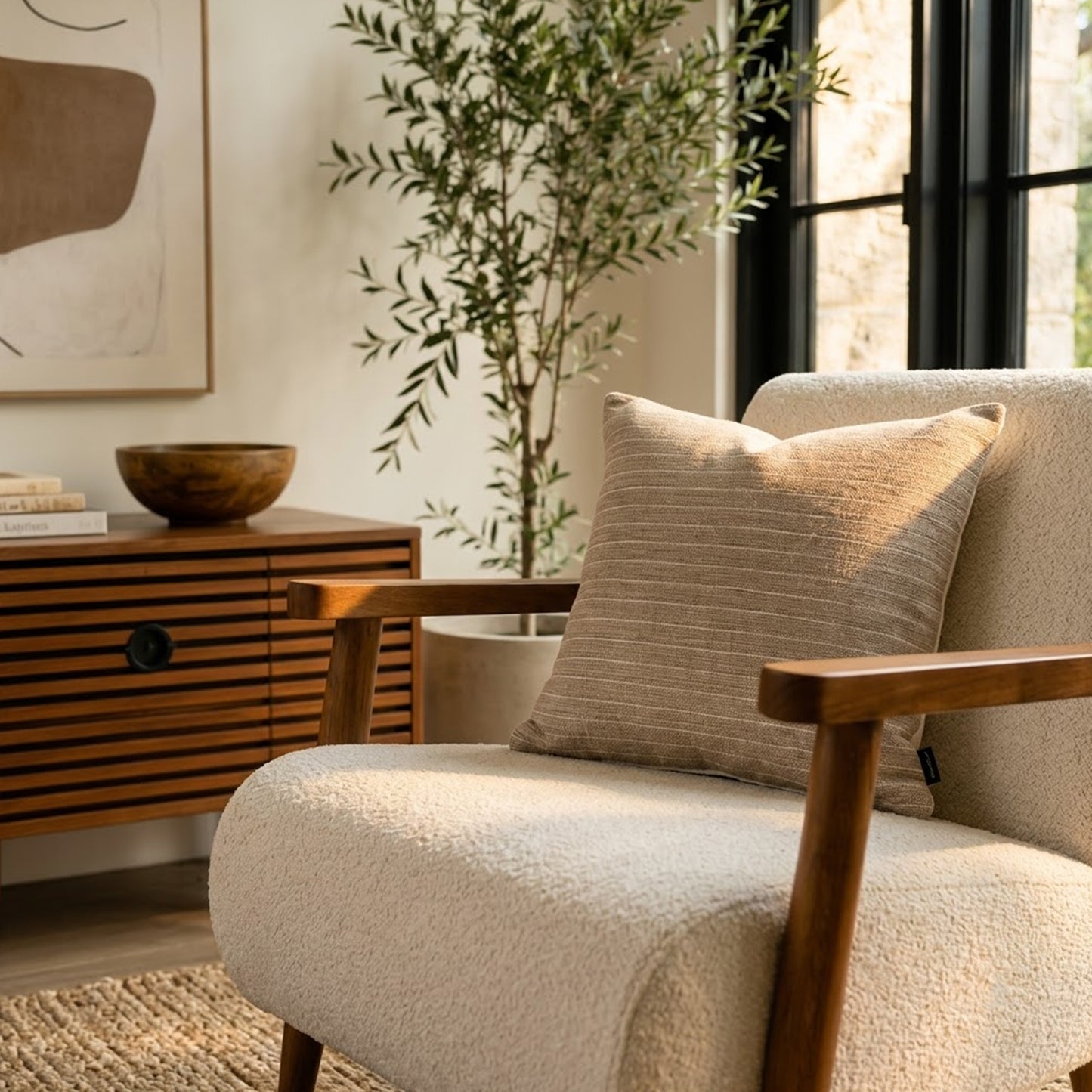 Linen Furrow Cushion