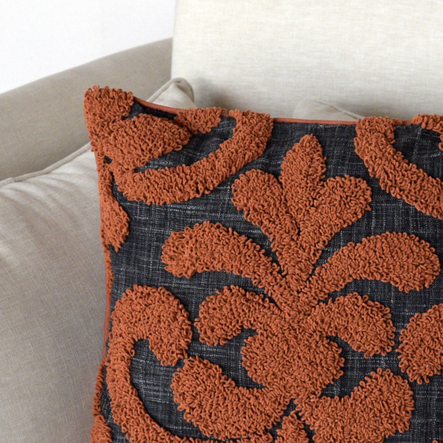 Ornate Grove( Rust) - Cushion Cover