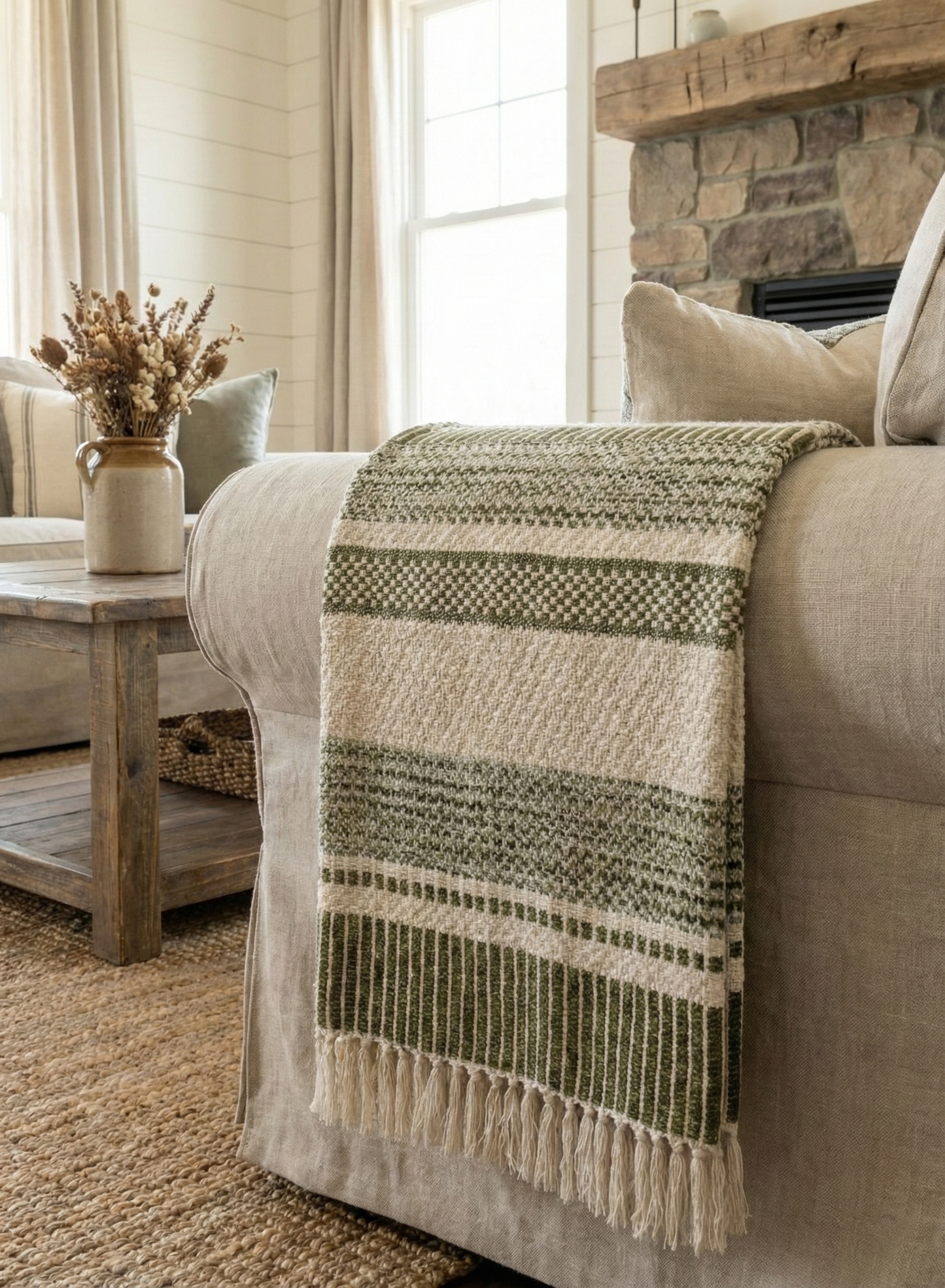 Cozy Cocoon Throw Blanket - Olive