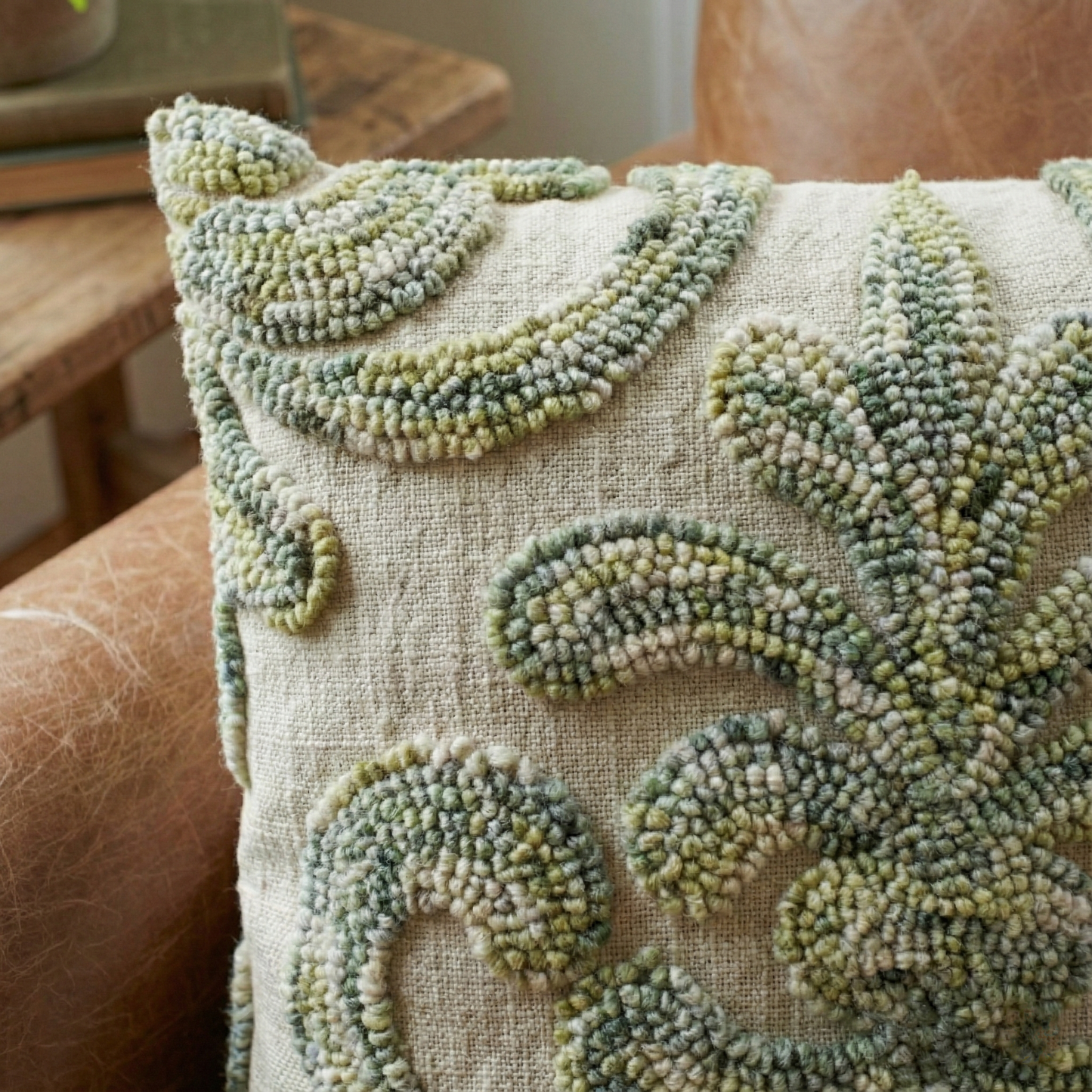 Sage Damask Cushion