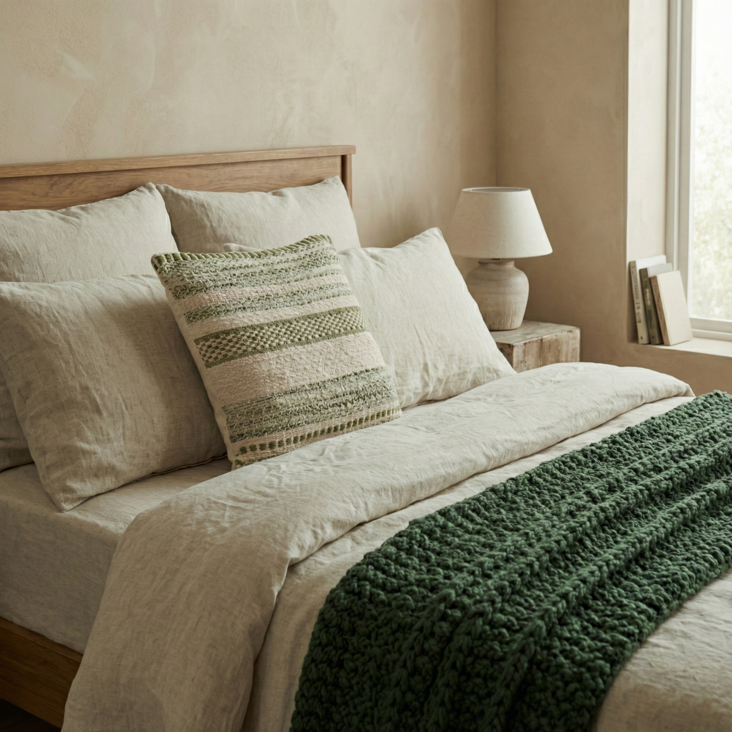 Cozy Cocoon (Olive) Cushion Cover