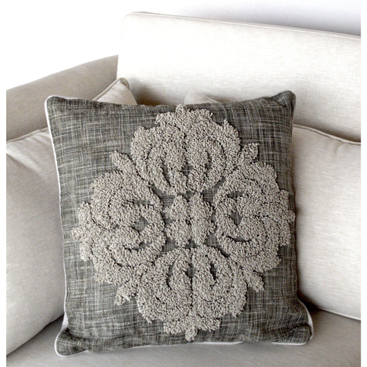 Ornate Grove( Grey) - Cushion Cover