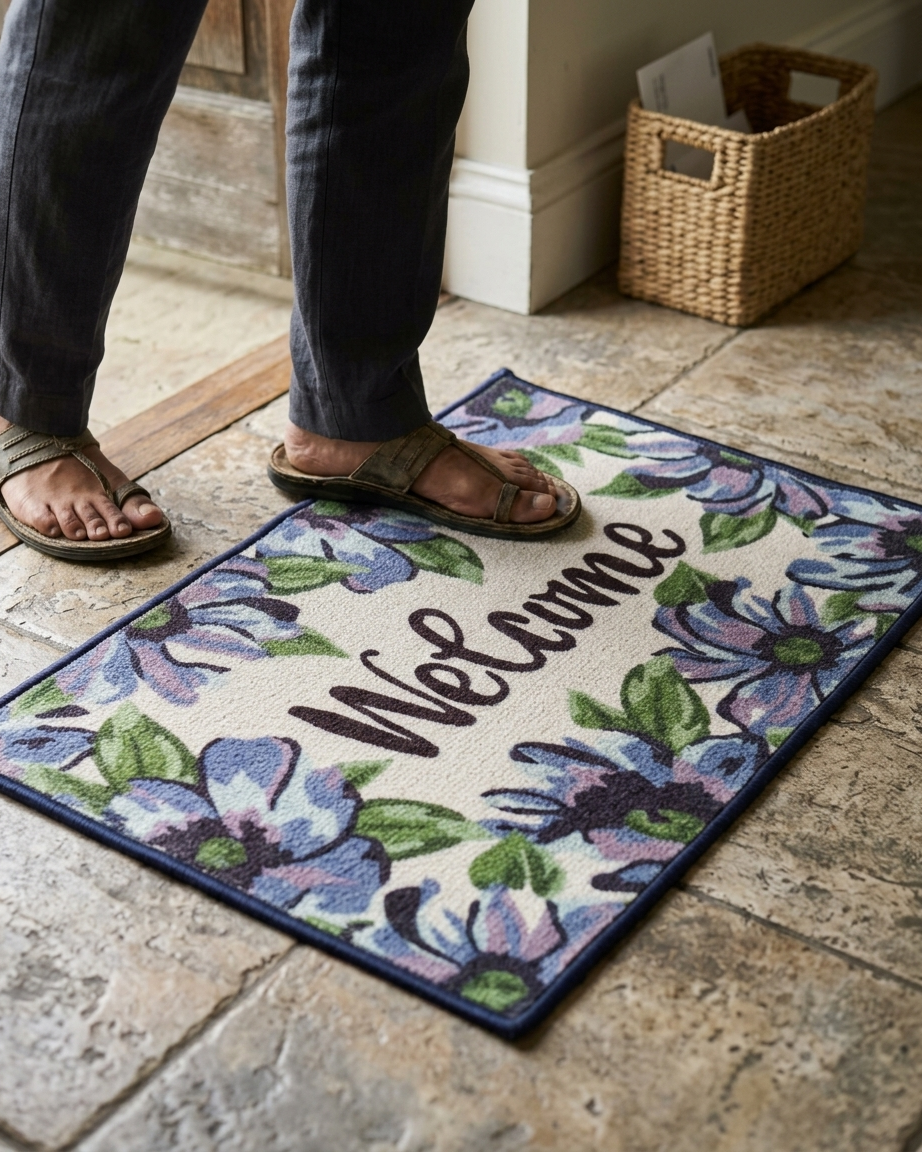 Indigo Welcome Doormat