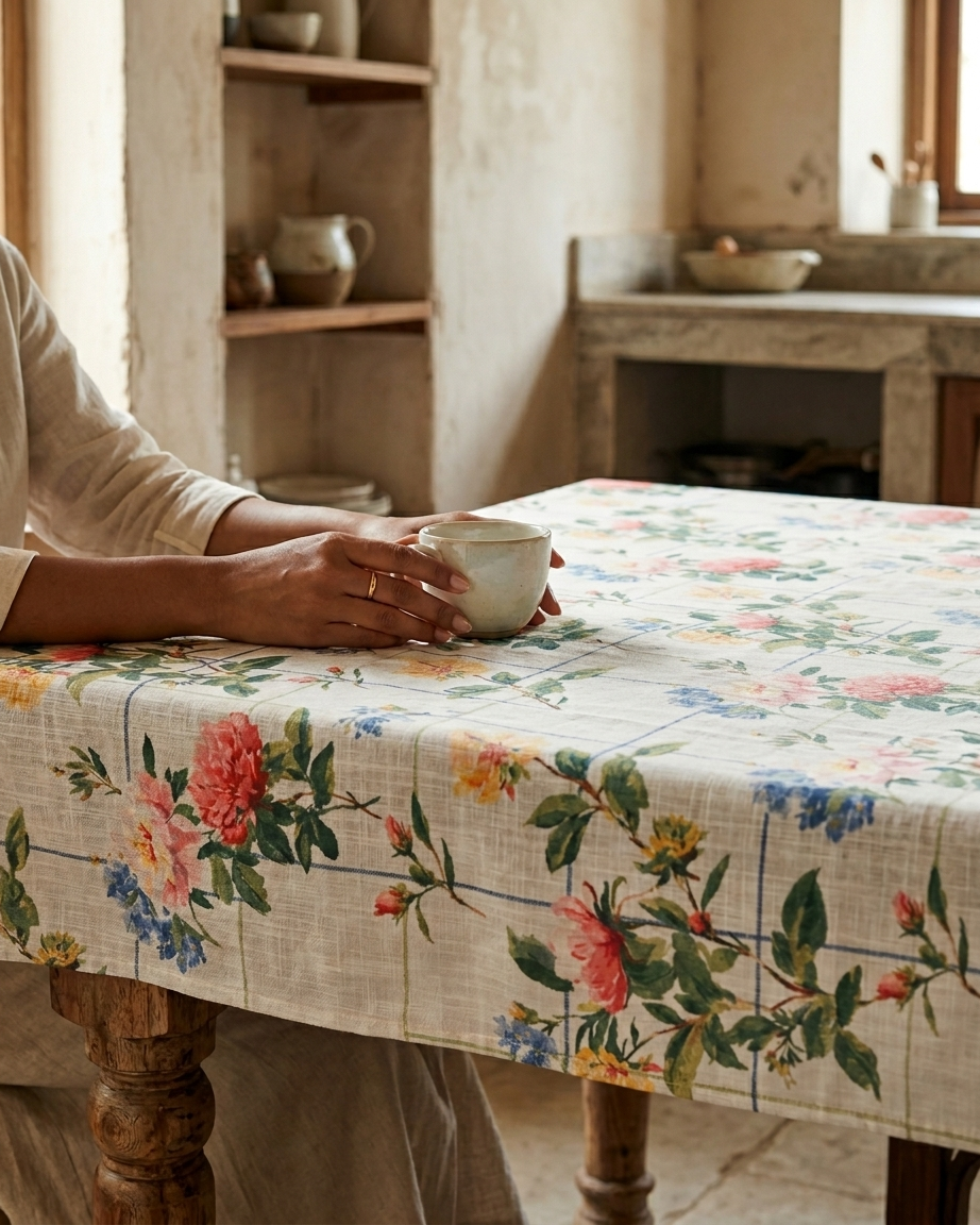 Trellis Bloom Table Cloth