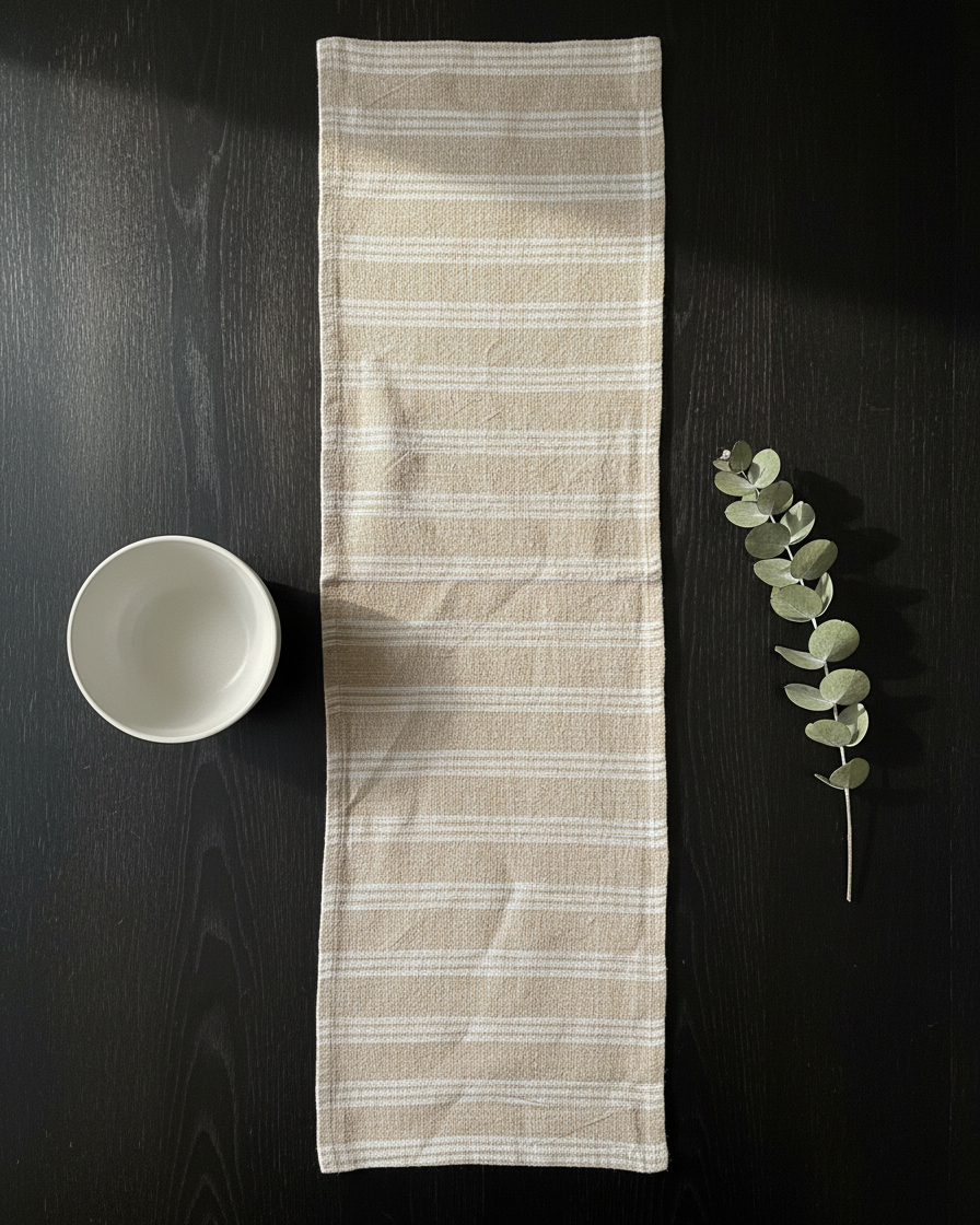 Linen Stripe Table Runner