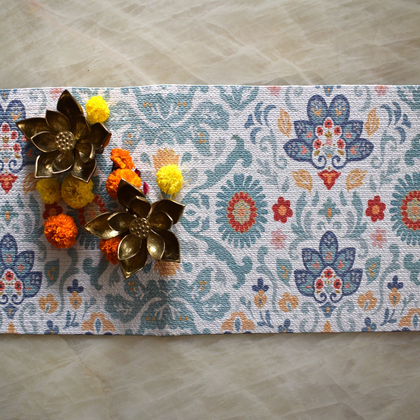Anaya Aura - Oval Table Runner  (Light Blue)