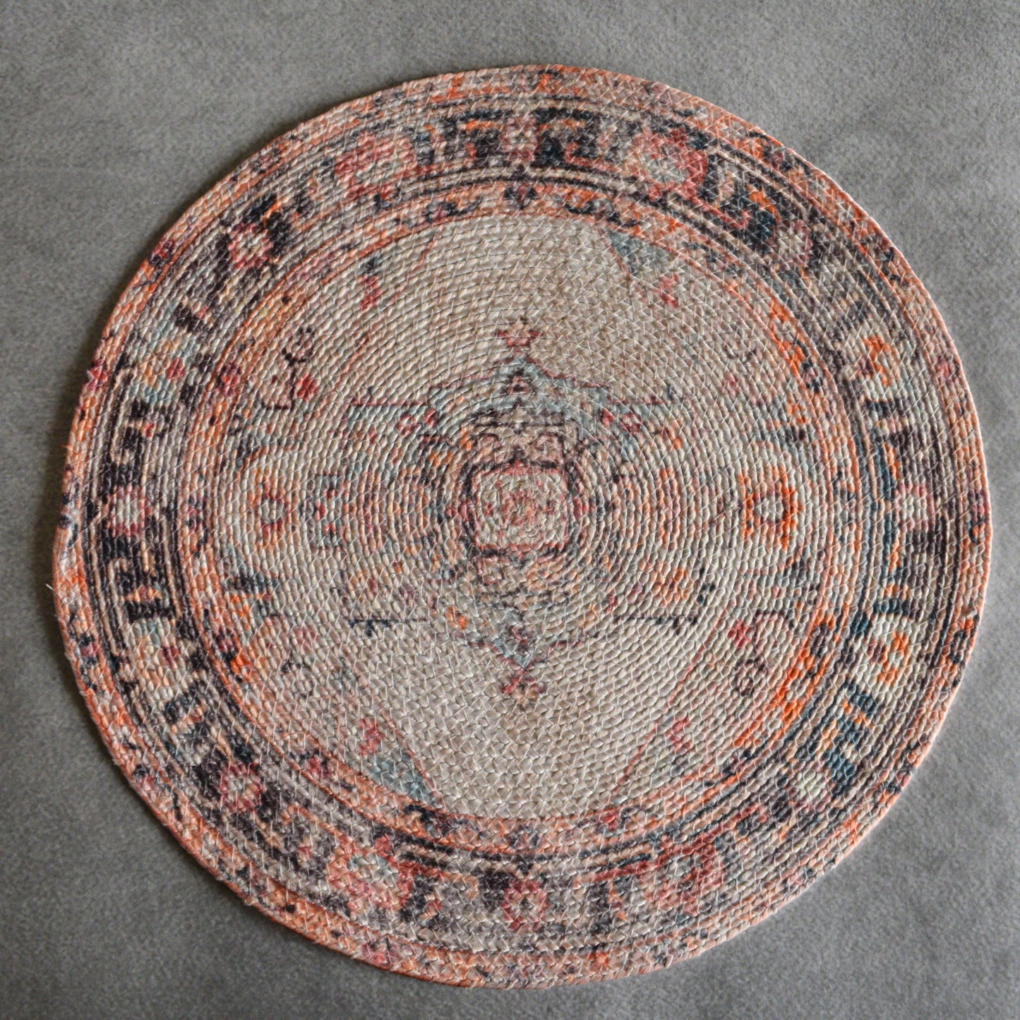 Heritage Printed Table Mat ( Peach )