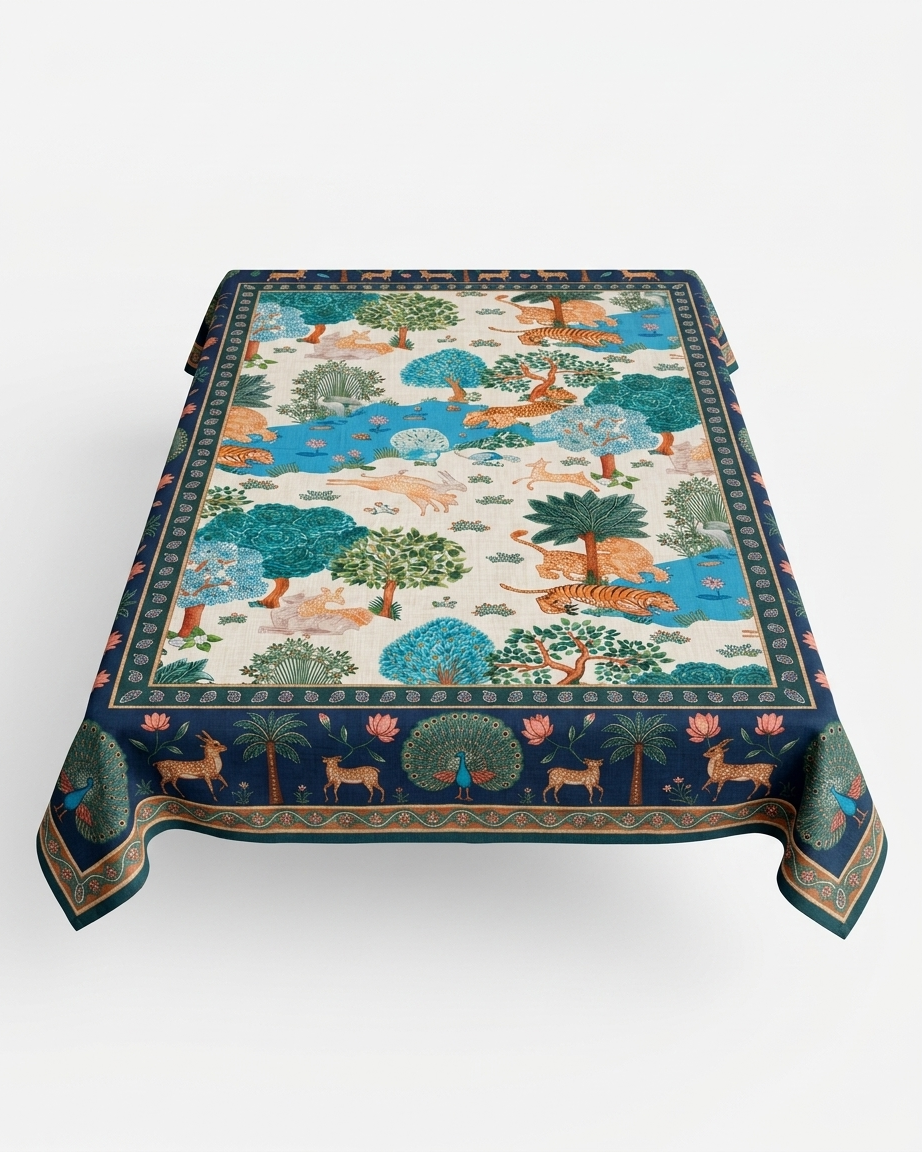 Jungle Darbar Table Cloth
