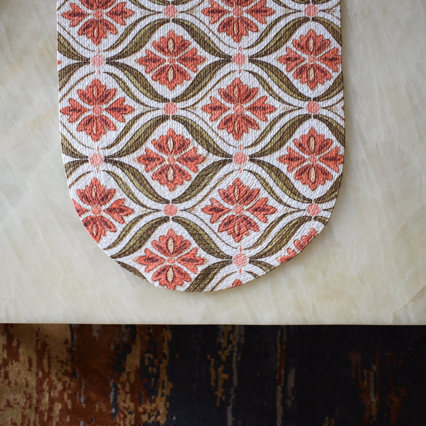 Anaya Aura - Oval Table Runner  (Peach)