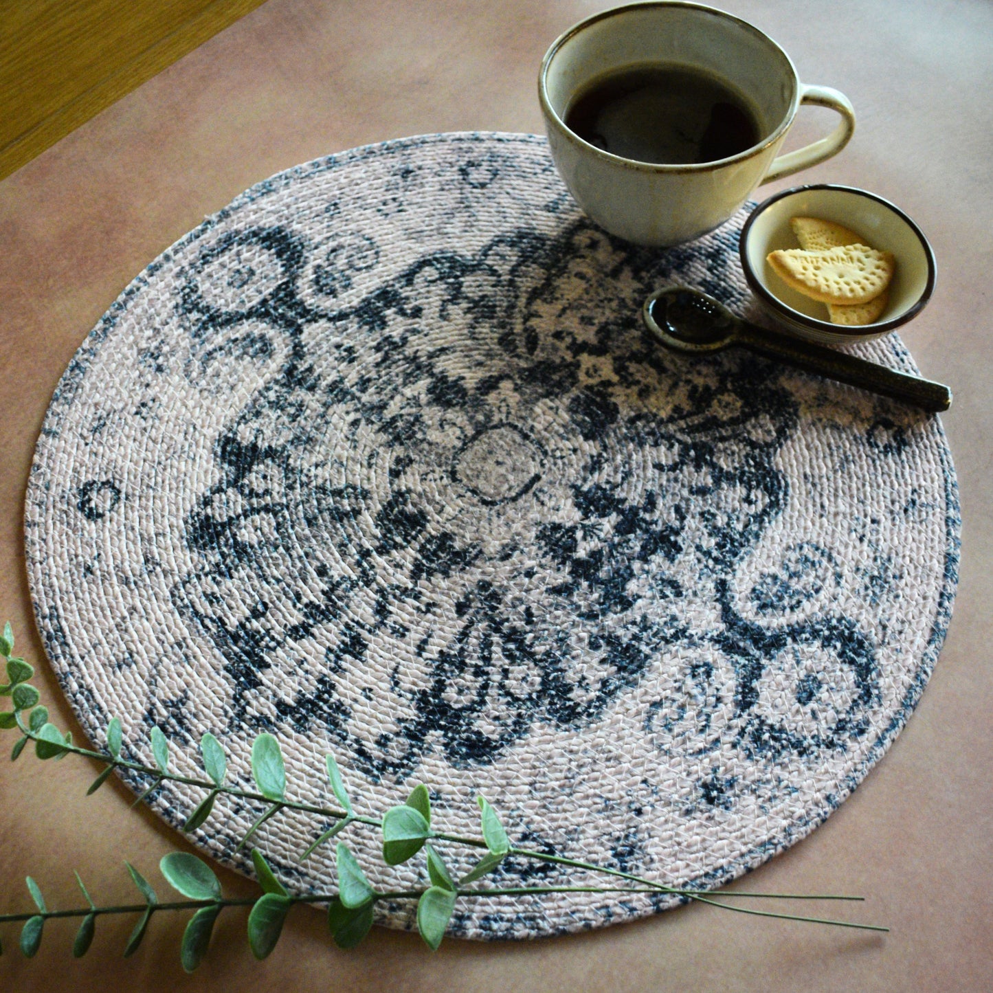 Heritage Printed Table Mat (Blue-Motif)