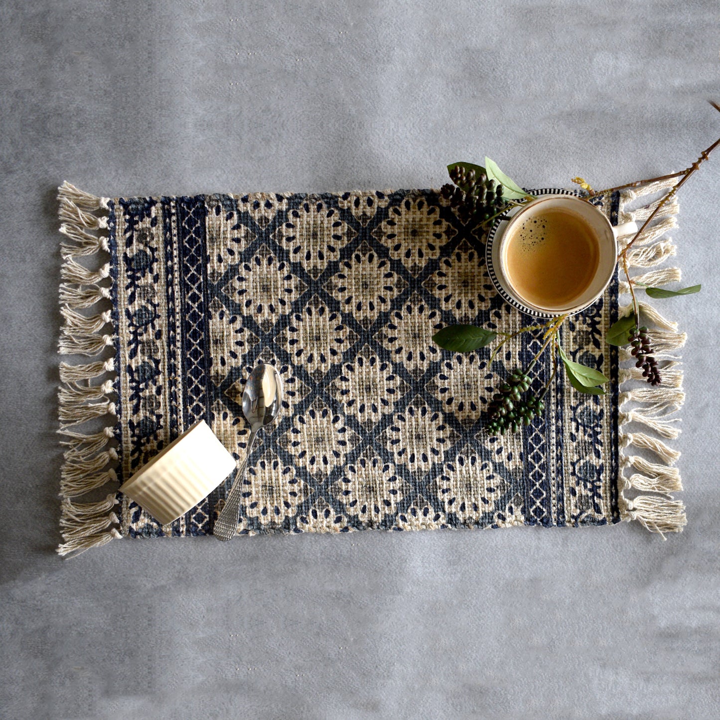 Botanical Bliss Placemats (Blue)