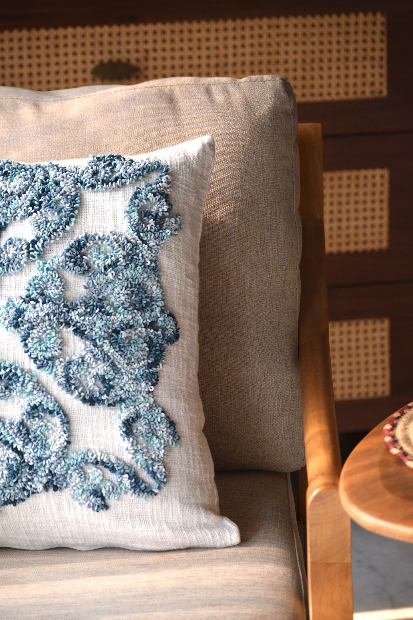 Damask (Blue)  Cushion Cover