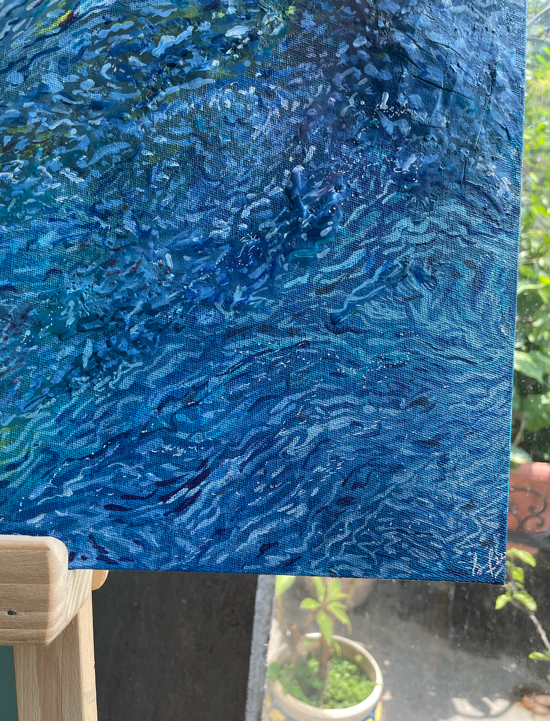 Deep Blue- Acrylic On Canvas (Set of 2)