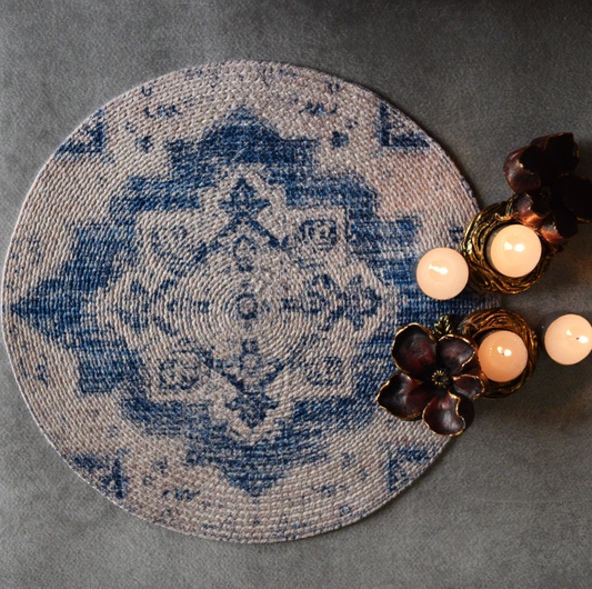 Heritage Printed Table Mat ( Blue )